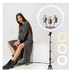 GENERICO - Aro Luz Led Touch 56 CM + Trípode + Control Remoto