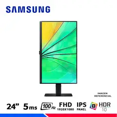 SAMSUNG - Monitor 24 Pulgadas LS24D600EALXPE Frecuencia 100hz, 5ms, 2k