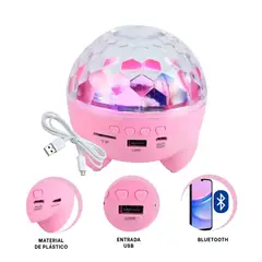 GENERICO - Pack4 Proyector de Antro en Rosado Y+Banderitas Adhesivas