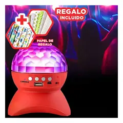 GENERICO - Pack12 Reflector Led con Bocina en Rojo Y+Papel de Regalo