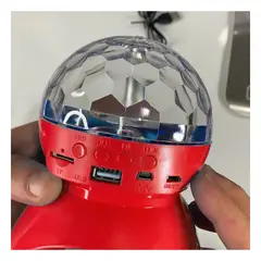 GENERICO - Pack12 Reflector Compatible Giratorio para Fiestas en Rojo