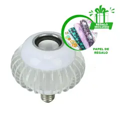 GENERICO - Foco con Bluetooth Led Musical con Control Y+Papel de Regalo