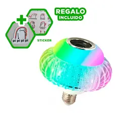 GENERICO - Foco Moderno Led con Bluetooth Multicolor Y+Regalo Stickers
