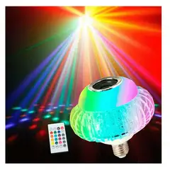 GENERICO - Pack4 Foco con Bluetooth Led con Control Y+Regalo Stickers