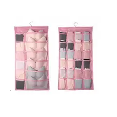 GENERICO - Organizador Colgante Para Ropa Interior Grande 36 Bolsillos rosado