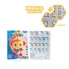 RYBIU IMPORT - Pack12 Maraca para Infantes Mono Marron Y+Regalo Stickers