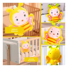 RYBIU IMPORT - Pack6 Maraca Recreativa en Abeja Amarillo Y+Regalo Agendita