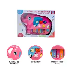GENERICO - Pack4 Piano Estimulante para Niñas Rosado Y+Ligas de Regalo