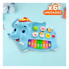 GENERICO - Pack6 Piano de Niños Musical Elefante Y+Regalo Stickers
