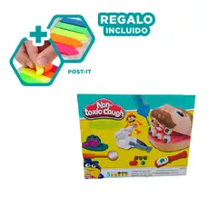 GENERICO - Pack6 Juego Dentista de Plastilina Y+Banderitas Adhesivas