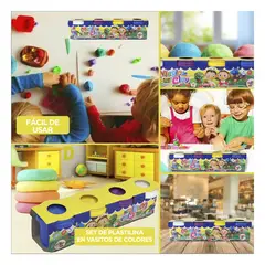 GENERICO - Pack6 Kit Util de Plastilina Multicolor Y+Regalo Stickers