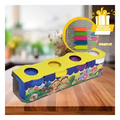 GENERICO - Pack6 Set de Plastilina Multicolor Y+Banderitas Adhesivas