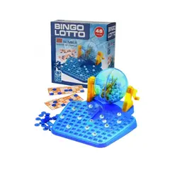 GENERICO - Bingo Familiar de 48 Cartas para Reuniones Cja Celeste