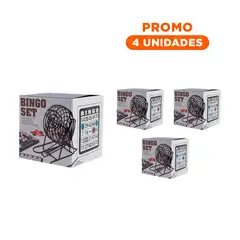 RYBIU IMPORT - Pack4 Bingo con 18 cartillas y 75 numeros