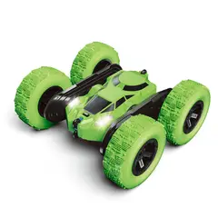 DANWEILE - Coche acrobático RC para niños doble cara con tapa-Verde