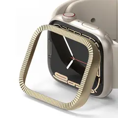 RINGKE - Case Bezel Premium Rol Para Apple Watch 45MM Series 9 8 7 Oro EDICIÓN LIMITADA