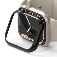 RINGKE - Case Bezel Styling Para Apple Watch 45MM Series 9 8 7 Negro
