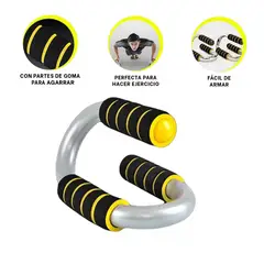 GENERICO - Pack4 Push Up para Gym de Amarillo Y+Banderitas Adhesivas