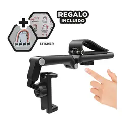 GENERICO - Pack12 Base para Auto de Celular Negro Y+Regalo Stickers