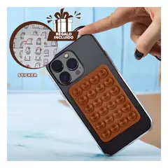 GENERICO - Soporte con Chupon de 8x5 cm Marron Y+Regalo Stickers