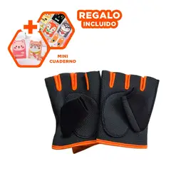 GENERICO - Guantes Resistentes para Deporte Naranja Y+Regalo Agendita