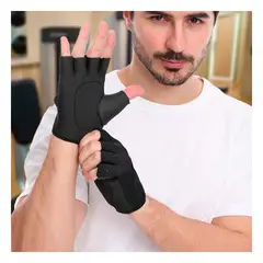 GENERICO - Pack4 Manopla para Gym en Tono Rojo Y+Papel de Regalo