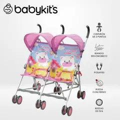 BABY KITS - Coche Mellicero Safari Rosado
