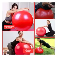 GENERICO - Pack6 Pelota para Entrenar 65cm Rojo Y+Banderitas Adhesivas
