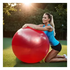 GENERICO - Pack4 Pelota para Yoga de 75cm en Rojo Y+Regalo Agendita