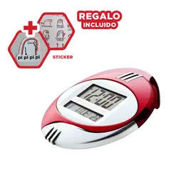 GENERICO - Reloj para Escritorio en Rojo Plateado Y+Regalo Stickers