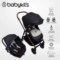 Baby Kits - Coche Cuna Vox TS Gold con Portabebé y base de auto Beige