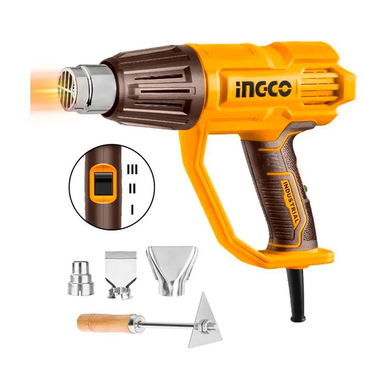 Pistola Calor 2000w Aire 3 Temperatura Regulable Ingco - HG200078