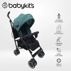 BABY KITS - Coche Bastón Fiesta con Bumper Verde