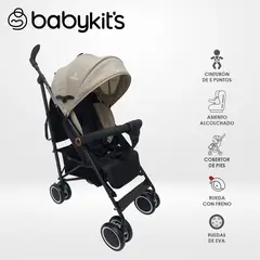 BABY KITS - Coche Bastón Fiesta con Bumper Beige