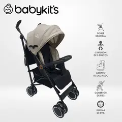 BABY KITS - Coche Bastón Fiesta con Bandeja Beige