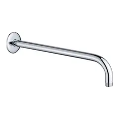 APACHE - Brazo Ducha Redondo 90° Metal Cromado de 37cm largo Canopla Redonda