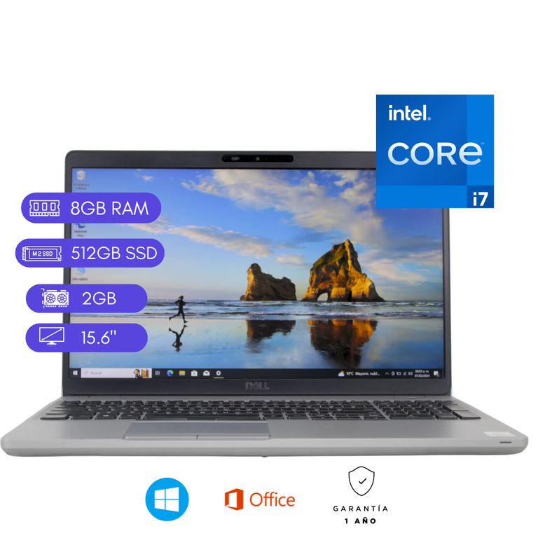 Laptop Reacondicionada Latitude 5511 core i5/10ma - 8GB RAM - 512GB SSD - 2GB VÍDEO