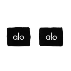 ALO - Muñequera Yoga Glow Wristband 2-Pack Negro
