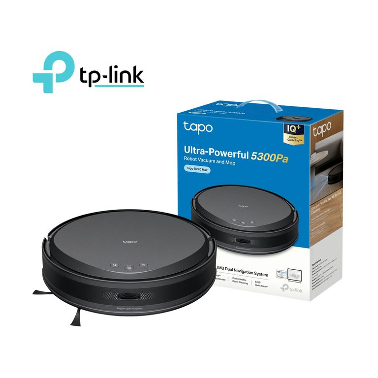 Tapo RV20 Max Robot Aspirador trapeador MagSlim 5300Pa Succión Negro