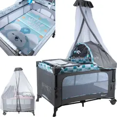 EBABY - Cuna Colecho Mecedora Dacora 750-2 CELESTE OSCURO