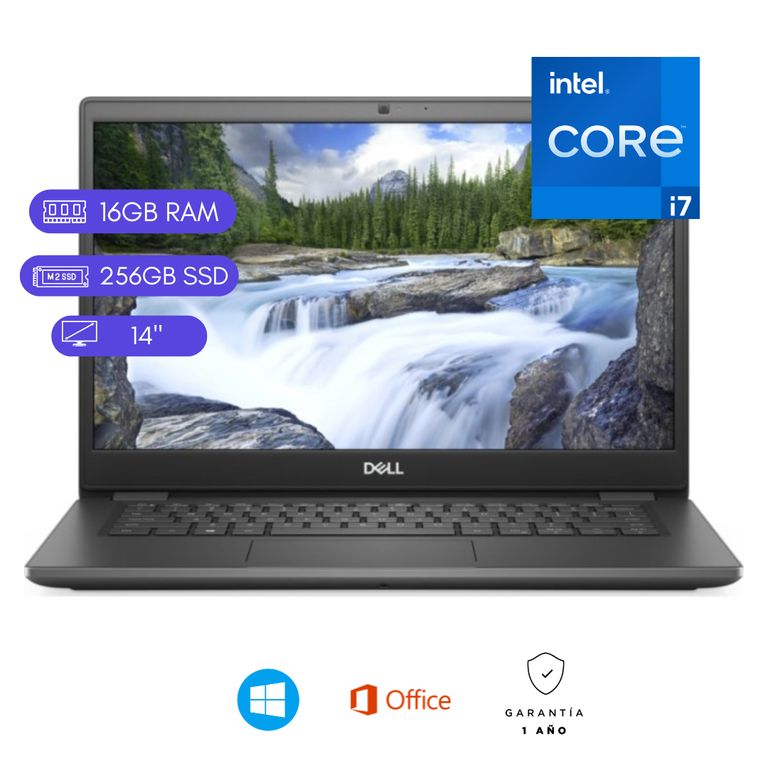 Laptop Reacondicionada Latitude 3410 - 14" - Core i7 10ma Gen - 16GB RAM - 256GB SSD