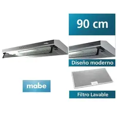 MABE - Campana Extractora 90cm Inox CMU9020PI0 - Silver