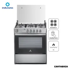 INDURAMA - COCINA DE PIE A GAS 5 HORNILLAS CROMA - CANTABRIA
