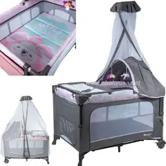 EBABY - Cuna Colecho Mecedora Dacora 750-2 ROSADO CON PLOMO