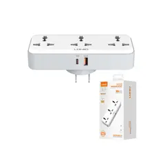 LDNIO - Tomacorriente portátil Rotable de 3 salidas de 2500W SC3317