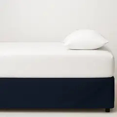 GENERICO - FALDON DE TARIMA KING 200CM x 200CM MINIMAL MICROFIBRA AZUL OSCURO 35CM