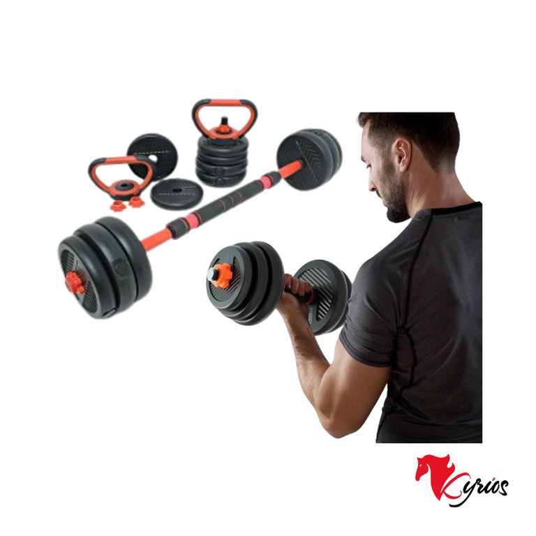 Set De Mancuerna De 30 KG Convertible