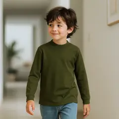 GENERICO - Polo Manga Larga Verde Niño Algodón Angela Kids