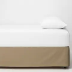 GENERICO - FALDON DE TARIMA KING 198CM x 203CM MINIMAL MICROFIBRA BEIGE 30CM