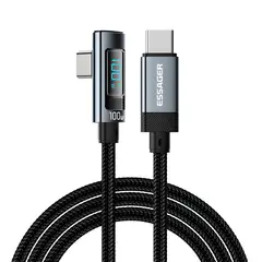 ESSAGER - Cable de Carga Rápida 100W Tipo C ideal para Android y MacBook